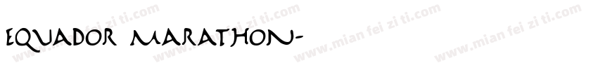 Equador Marathon字体转换
